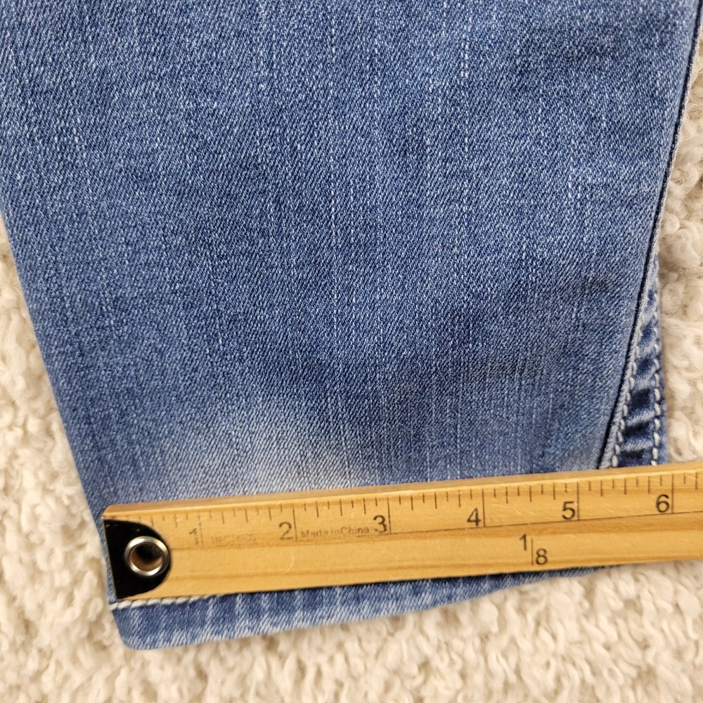 Miss Me Jeans Women's Size 31x30 Blue Skinny Embellished Aztec Flap Pockets - Picture 10 of 16